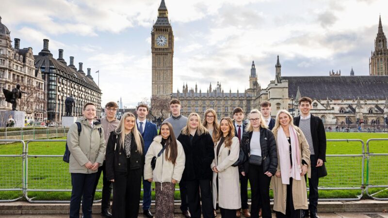 Group of apprentices at houses of Parliament